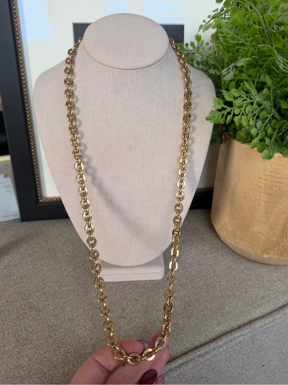Givenchy Vintage Long Link Necklace